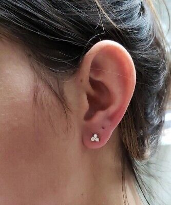 Three Diamond Earrings