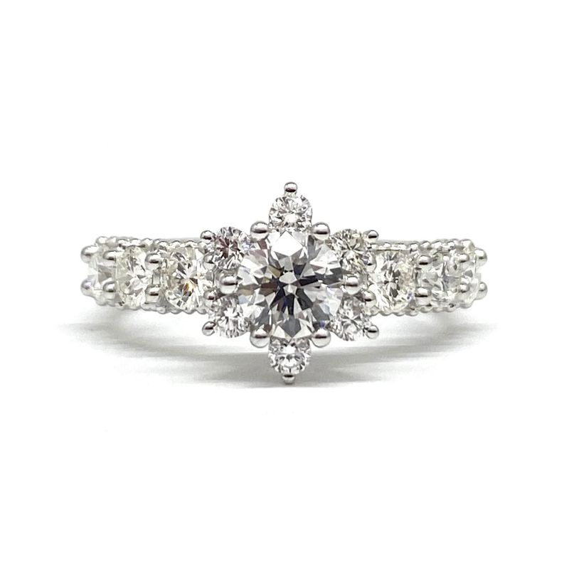 GIA Certified Snowflake Diamond Engagement Ring