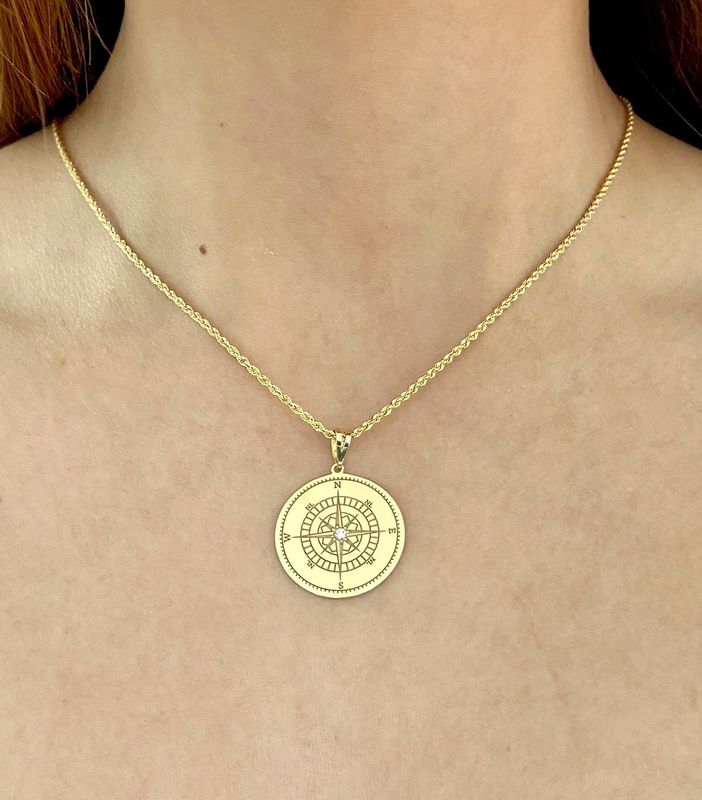 Compass Diamond Necklace