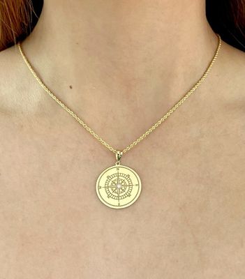 Compass Diamond Necklace