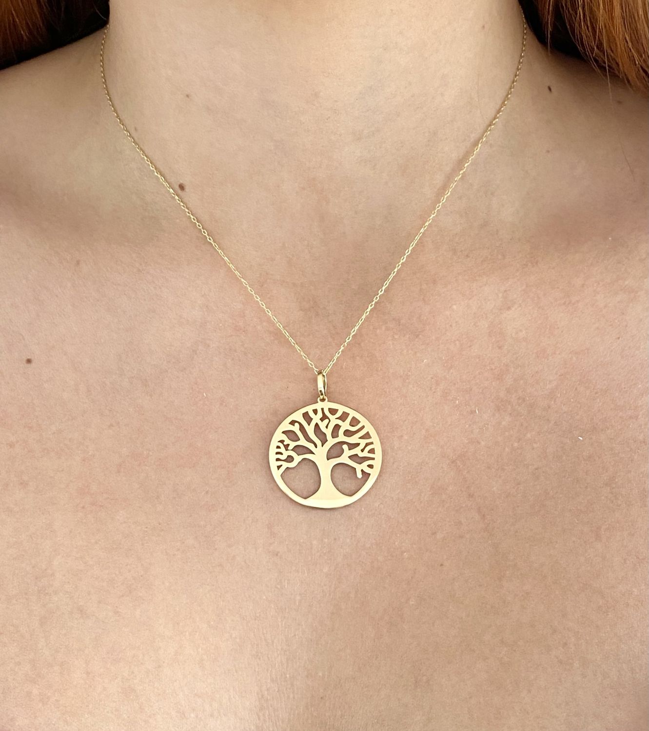 Elegant Fine Size Tree of Life Necklace
