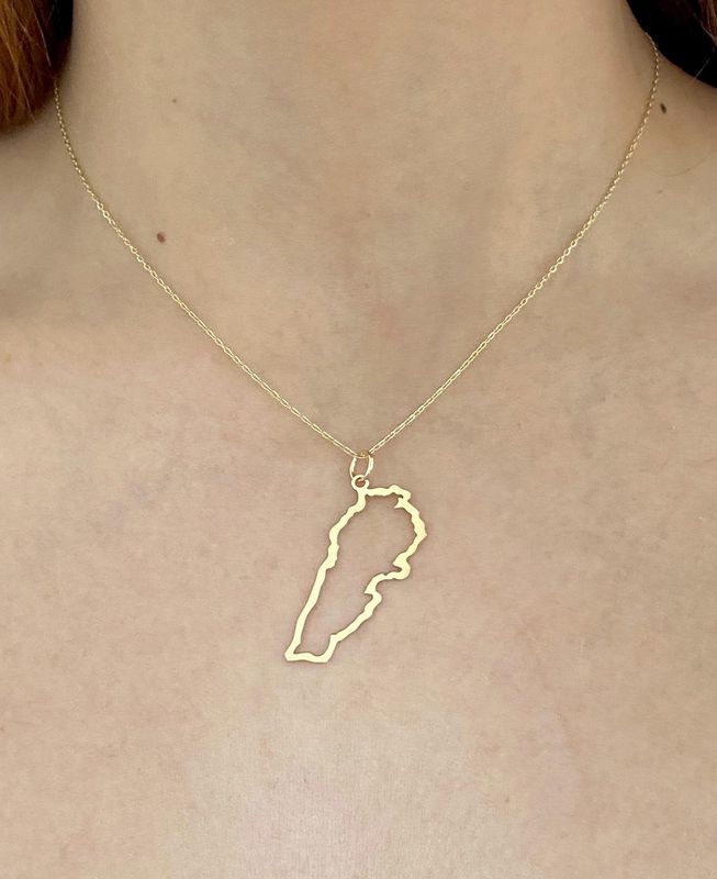 Elegant Fine Size Lebanon Map