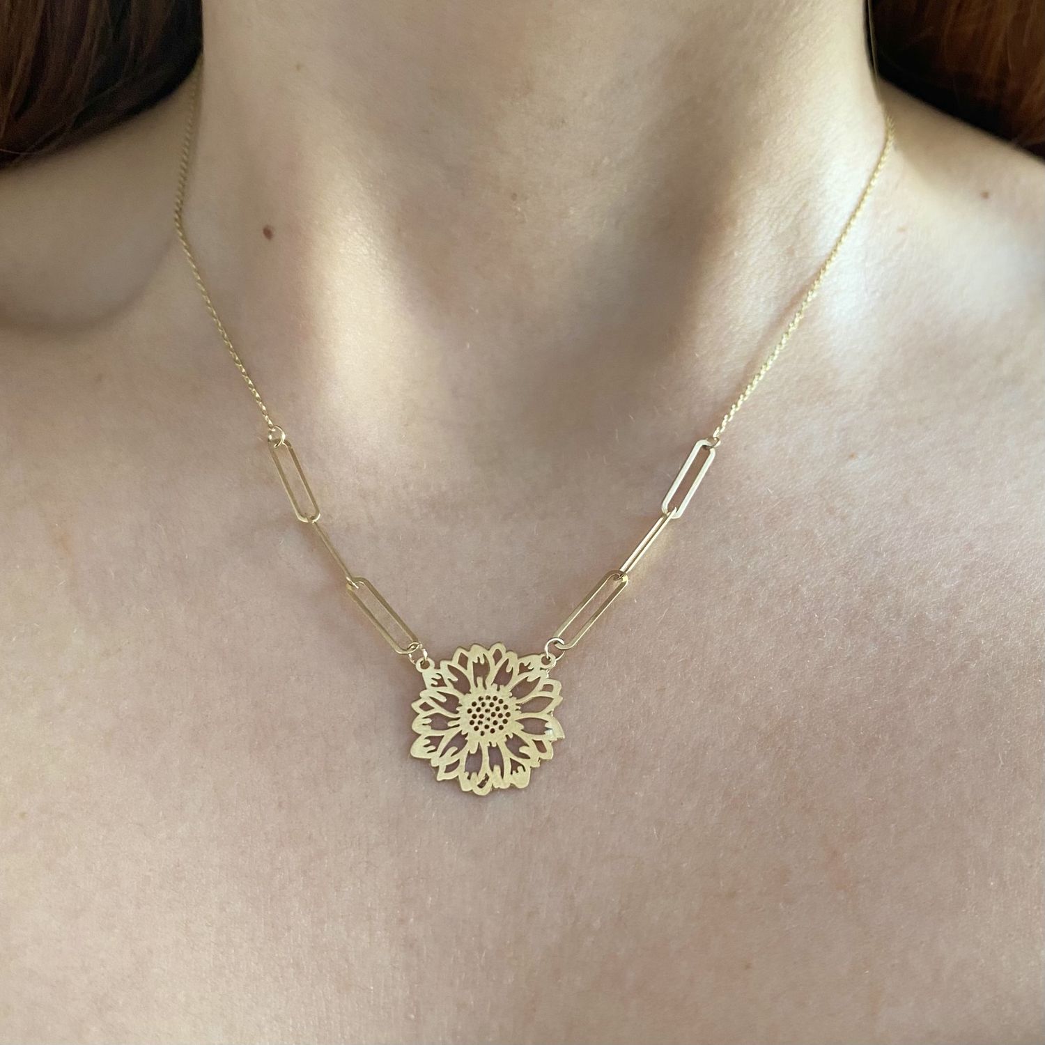 Fine Sized Flower Necklace