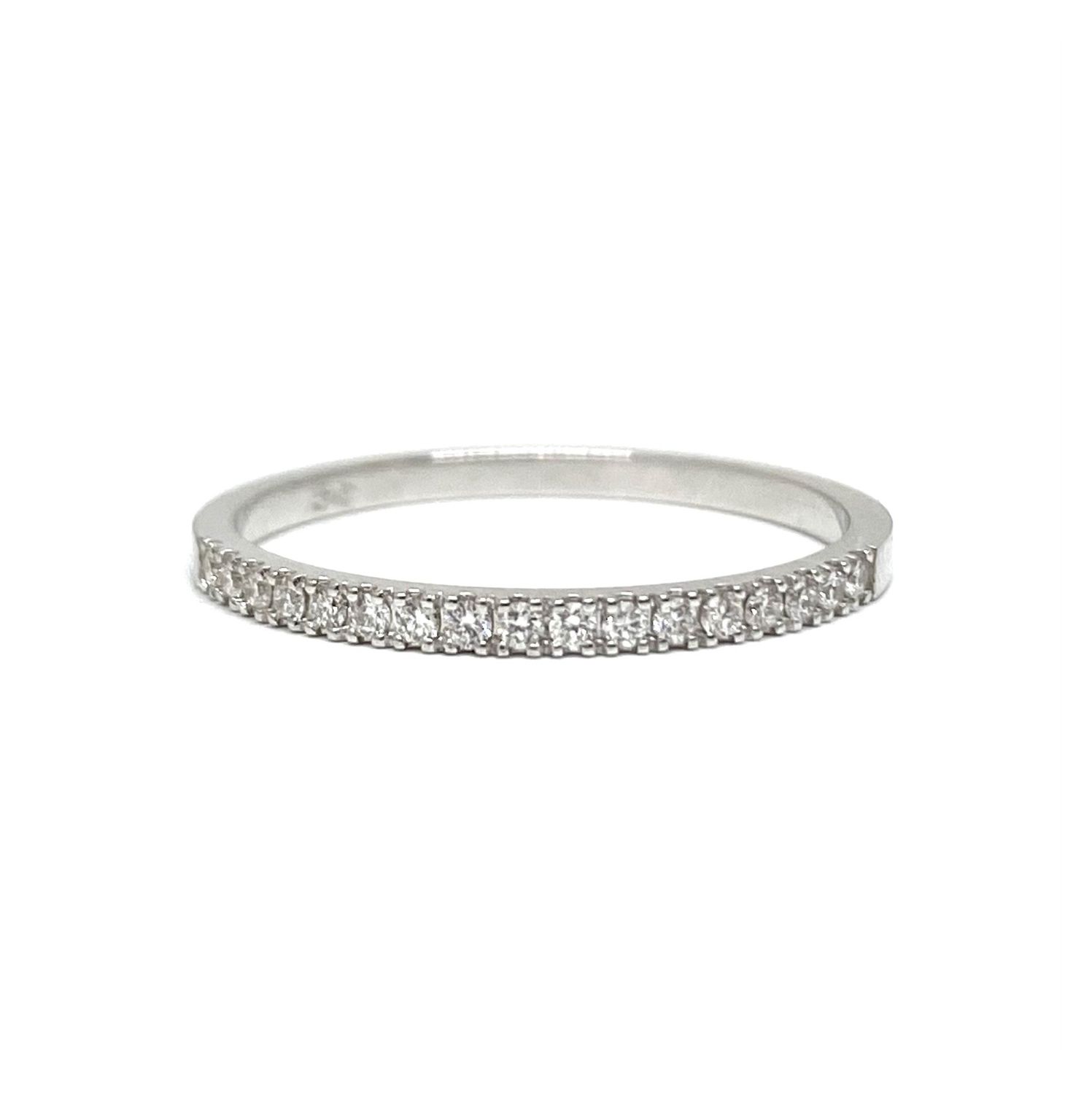 1.5 mm Half Eternity, Four Prongs, Diamond Ring
