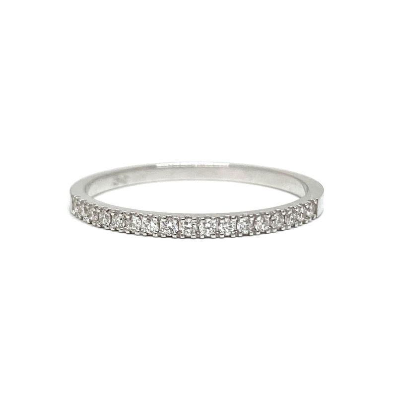 1.5 mm Half Eternity, Four Prongs, Diamond Ring