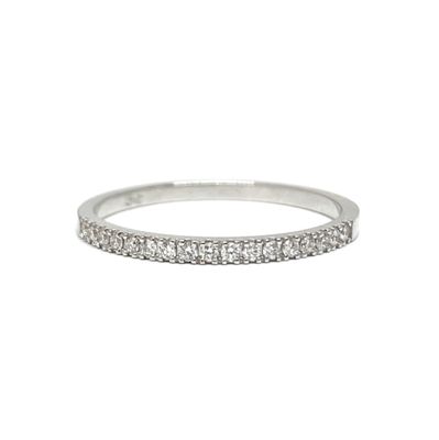 1.5 mm Half Eternity, Four Prongs, Diamond Ring