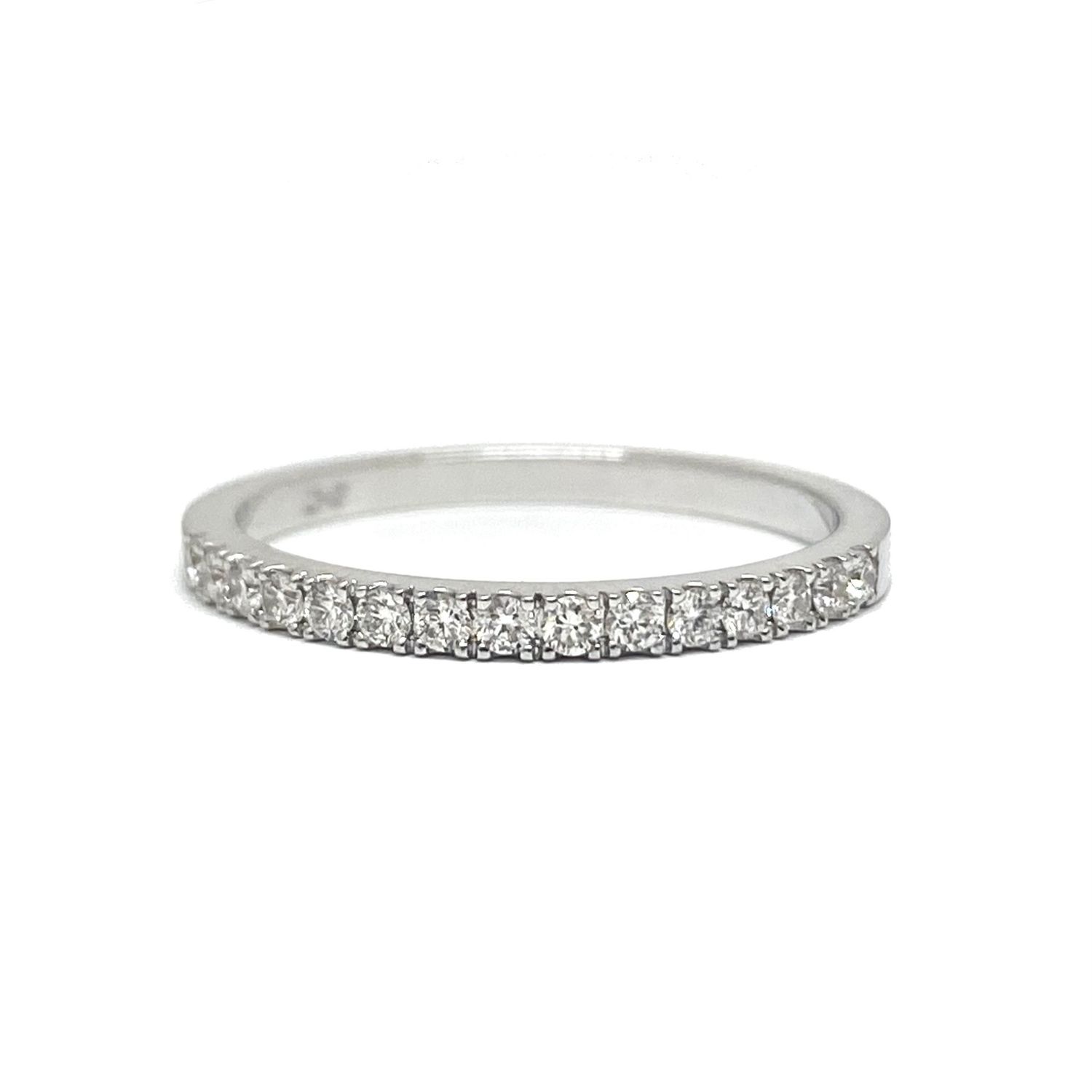 1.85 mm Half Eternity, Four Prongs Diamond Ring