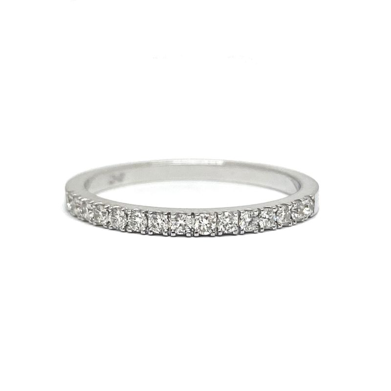 1.85 mm Half Eternity, Four Prongs Diamond Ring