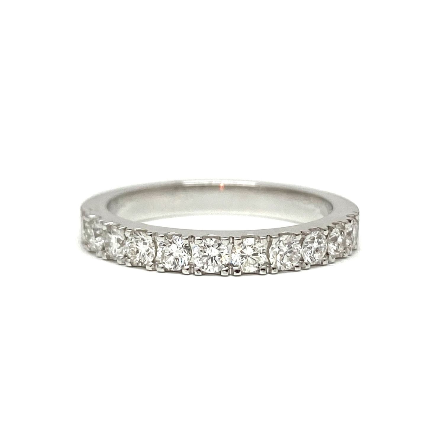 2.8 mm Half Eternity, Four Prongs, Diamond Ring