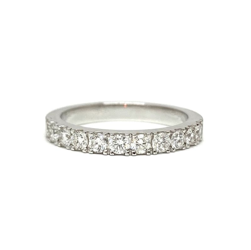 2.8 mm Half Eternity, Four Prongs, Diamond Ring