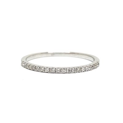 1.2 mm Half Eternity, Four Prongs, Diamond Ring