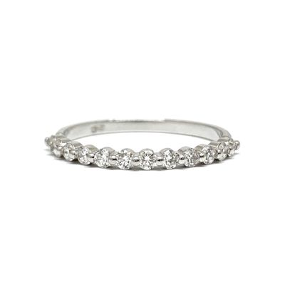 2 mm Half Eternity, Bubble and Breath, Diamond Ring