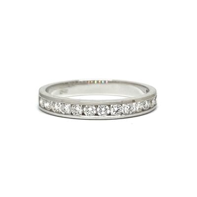 3 mm Half Eternity, Channel Style, Diamond Ring