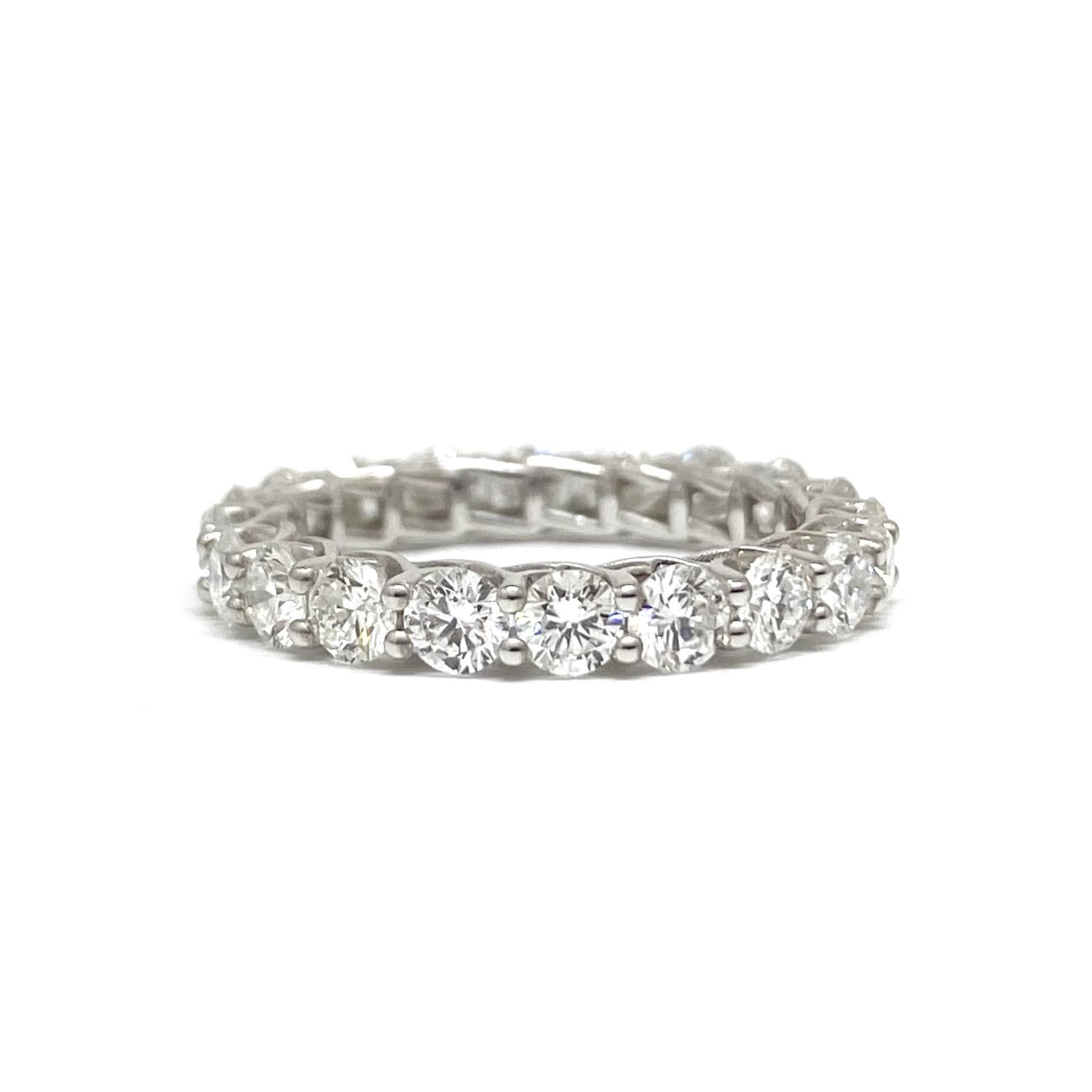 3.7 mm Full Eternity, U-Shaped Prongs, Diamond Ring