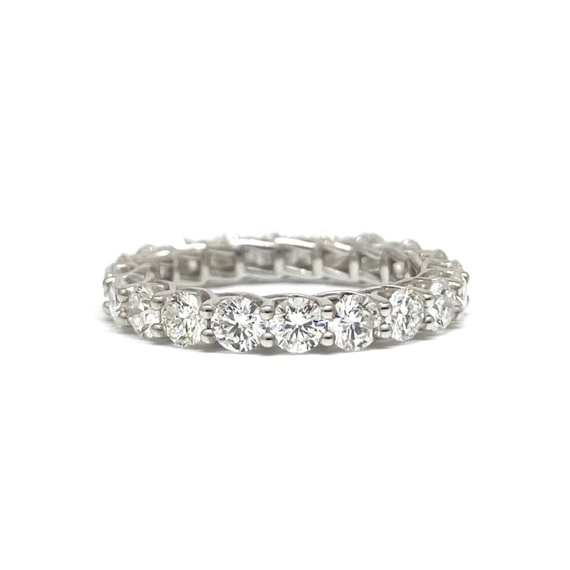 3.7 mm Full Eternity, U-Shaped Prongs, Diamond Ring
