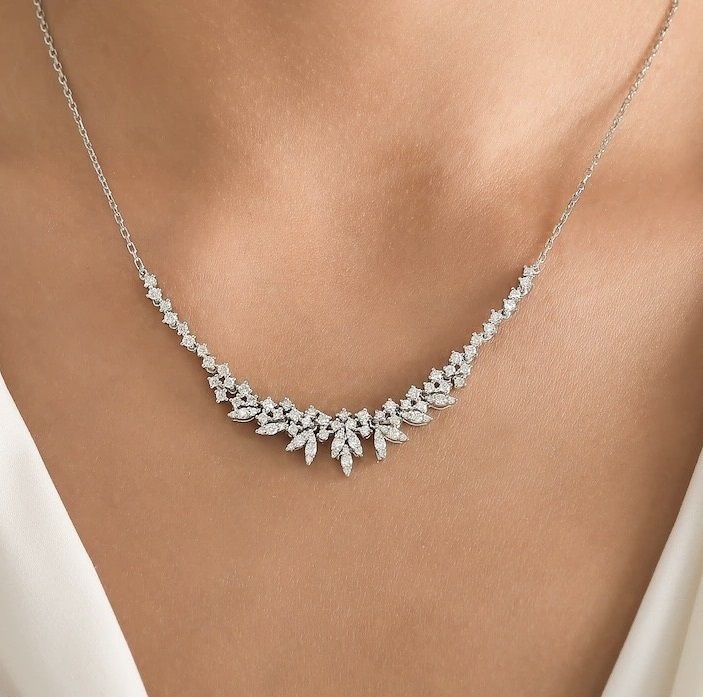 Multi-Leaves Diamond Necklace