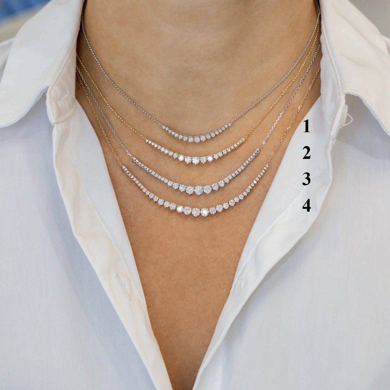 Gradual Diamond Necklace