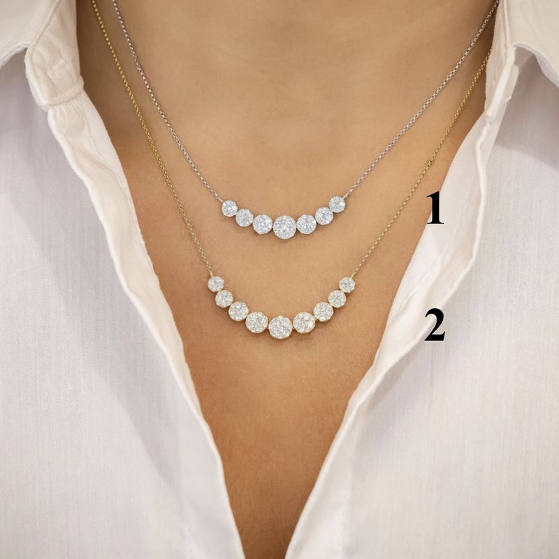 Gradual Illusion Diamond Necklace