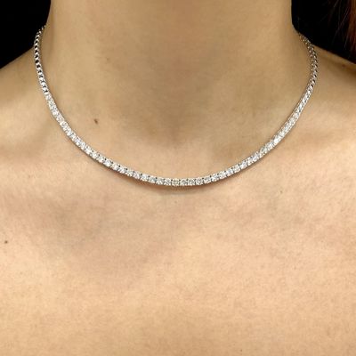 3 mm Riviere Diamond Wedding Necklace