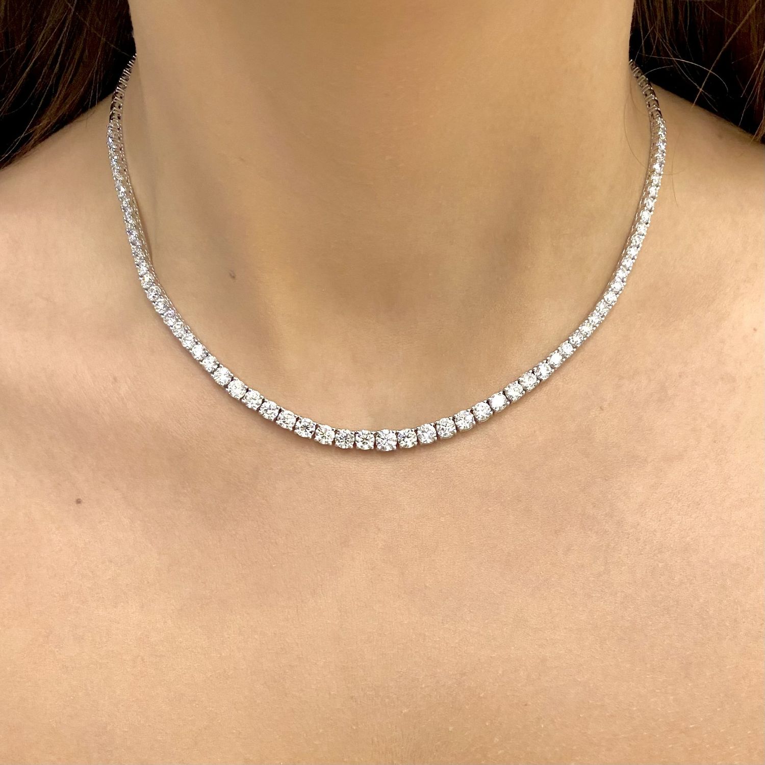 HRD Certified Degradé Diamond Necklace