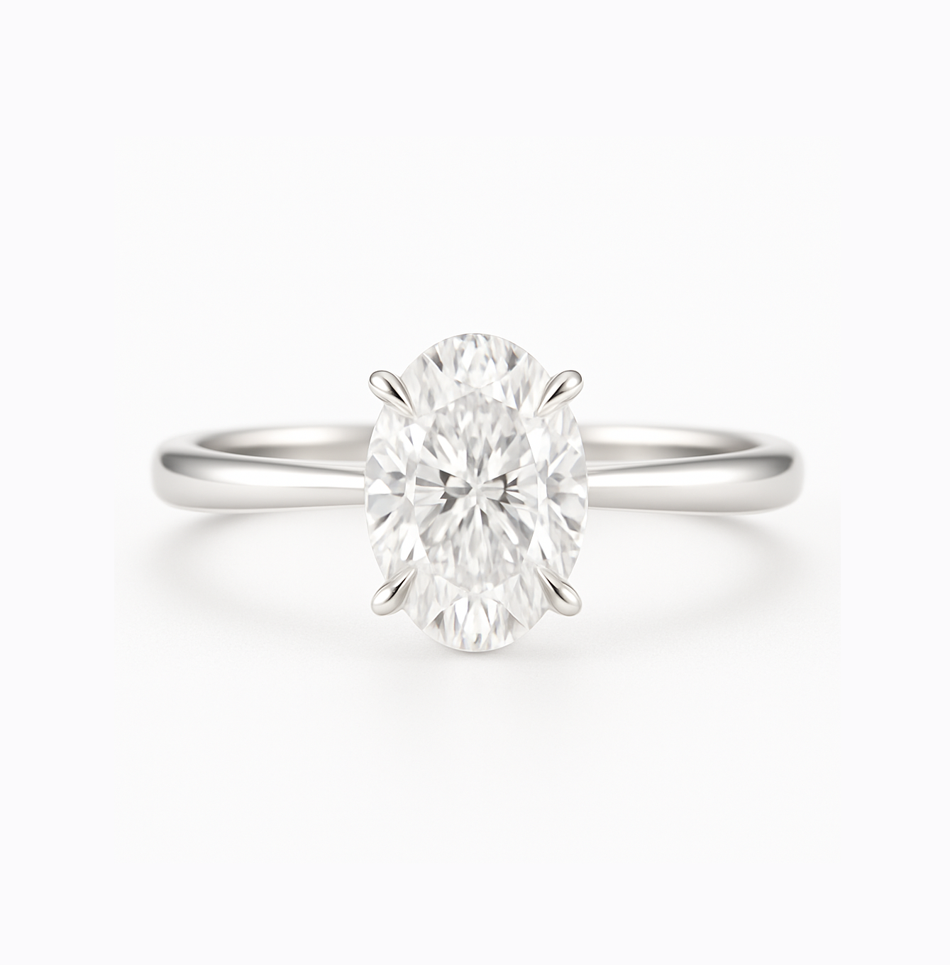 GIA Certified Oval Shaped 0.3 ct to 1 ct, Four Prongs Diamond Engagement Ring