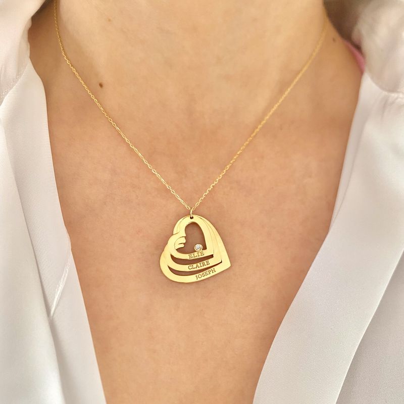 Personalized Multi-Heart Necklace