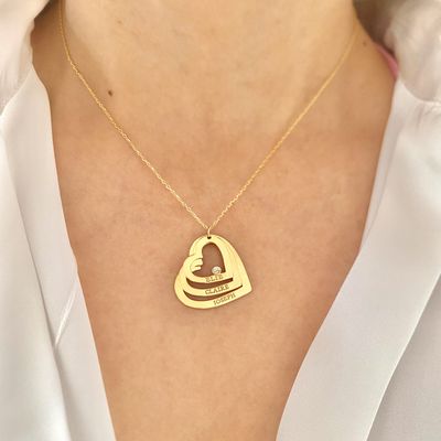 Personalized Multi-Heart Necklace