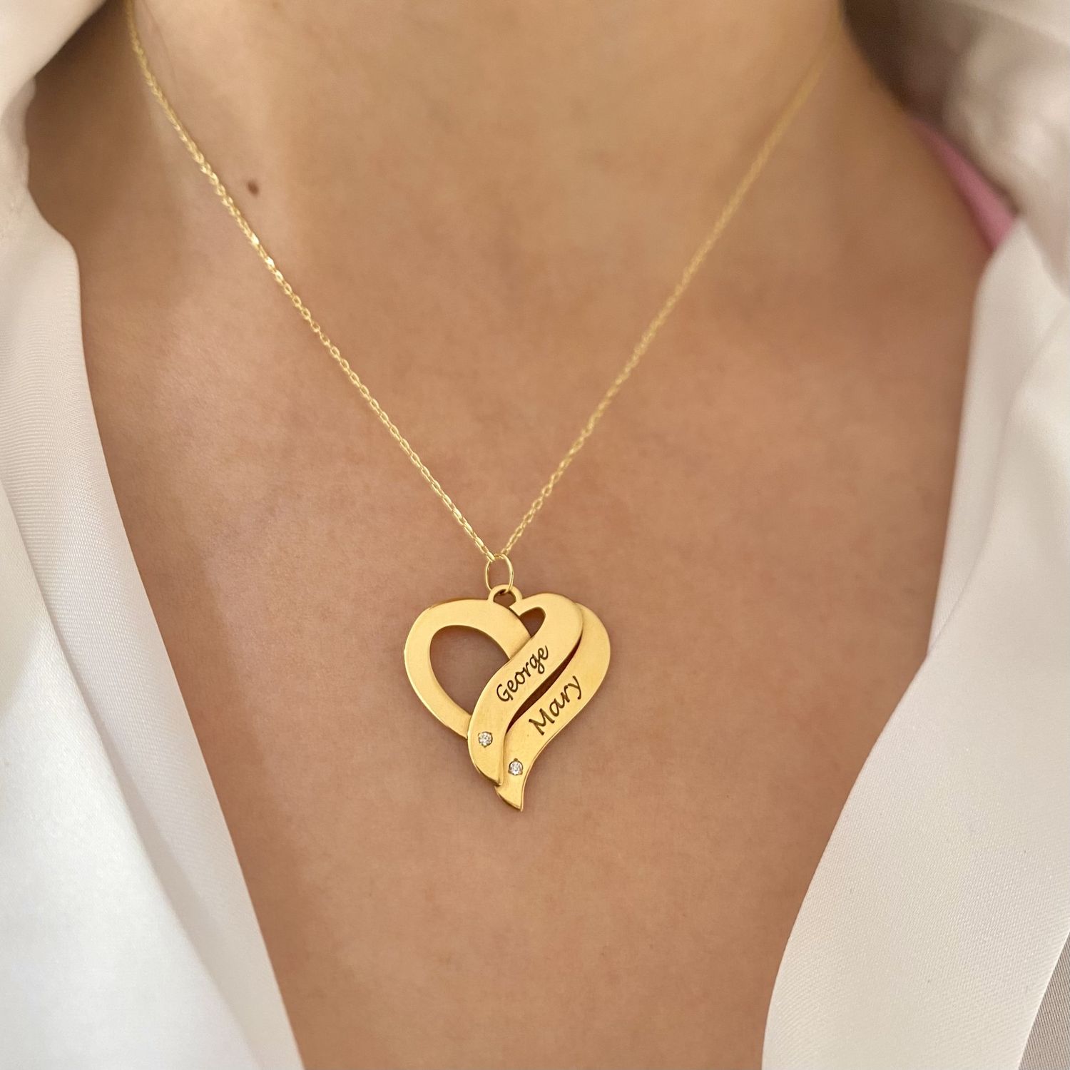 Personalized Two Name Necklace