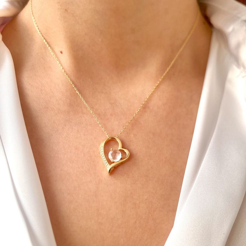 Heart Shaped Briolette Cut Tourmaline, Diamond Necklace