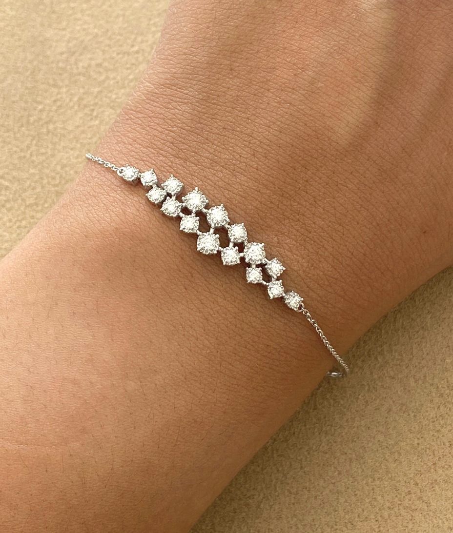 Cluster Diamond Bracelet