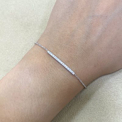 1.8 mm Bar Diamond Bracelet