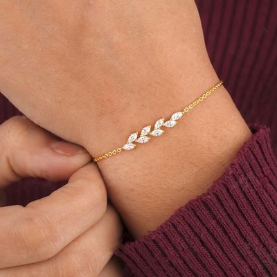 Multi Leaves Diamond Bracelet