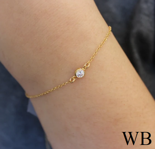 3 mm Single Diamond Bracelet
