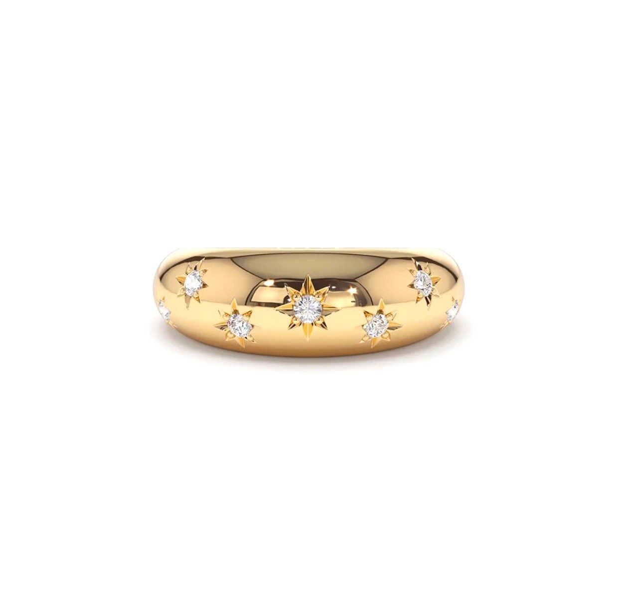 Multi-Star Dome Diamond Ring