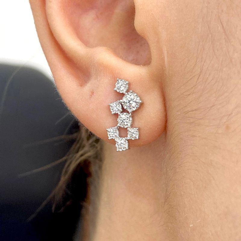 Cluster Diamond Earrings