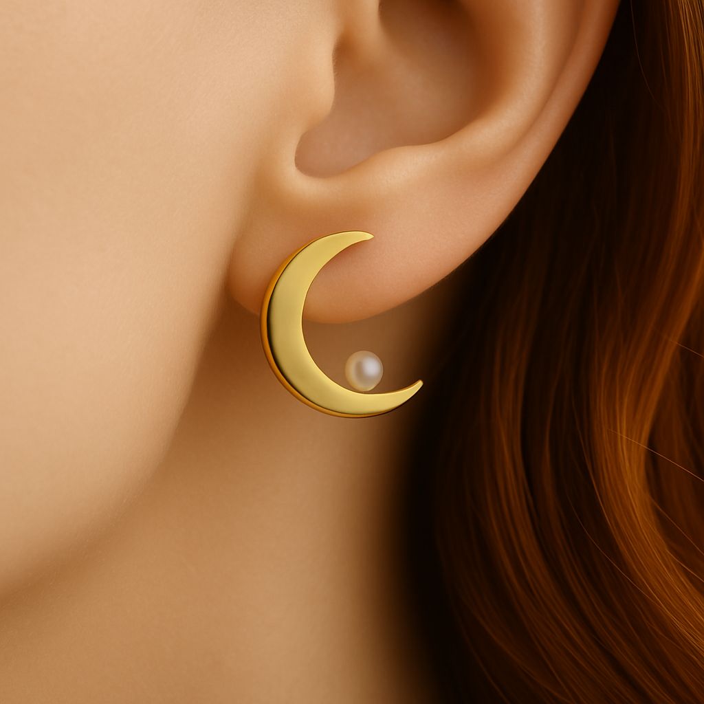 Moon Pearl Earrings