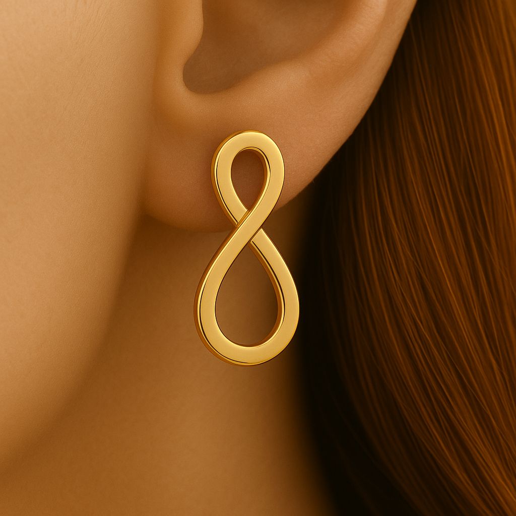 Dangling Vertical Infinity Earrings