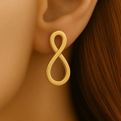 Dangling Vertical Infinity Earrings