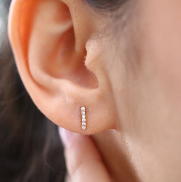 Mini-Bar Diamond Earrings
