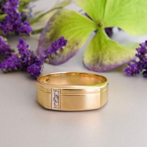 Unique Rectangle Diamond Ring