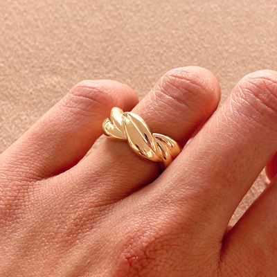 Bulged Twisted Everyday Ring