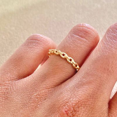 Solid Multi-links Everyday Ring