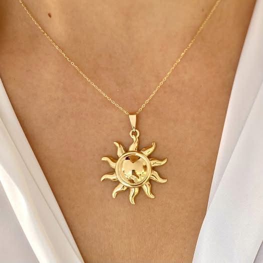 3D Sun Necklace