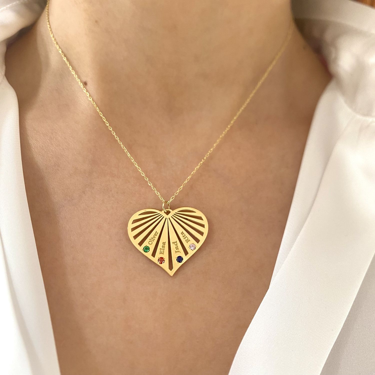 Personalized Shinning Heart Necklace
