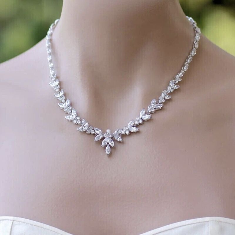 GIA Certified Multi-Leaves Diamond Necklace