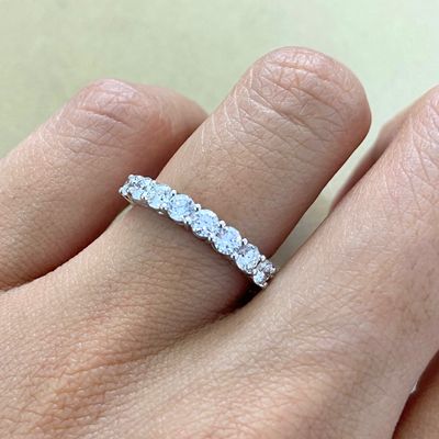 3.3 mm Half Eternity Diamond Ring