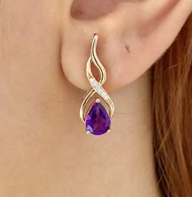 Gemstone Diamond Earrings
