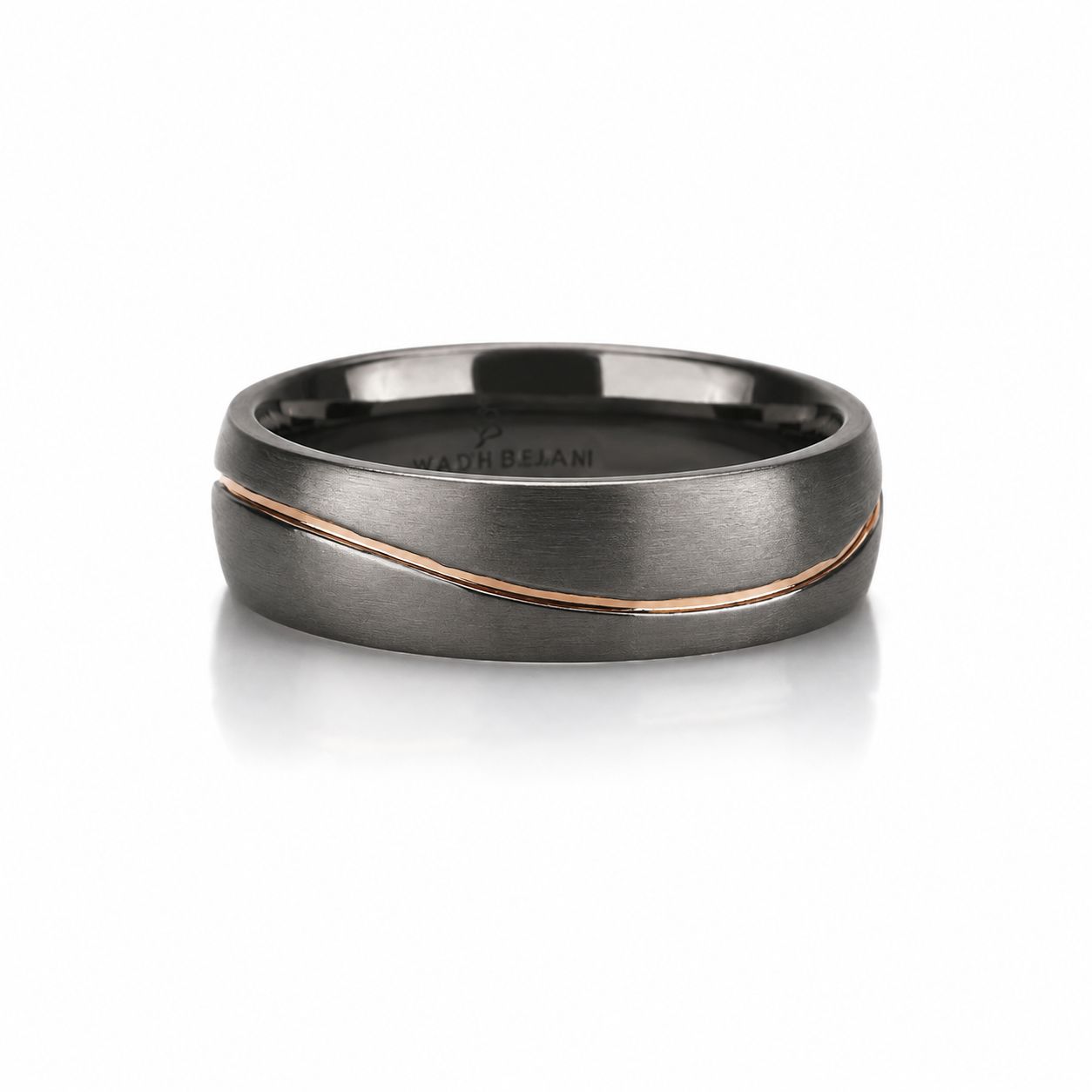 Black Gold Curved Band