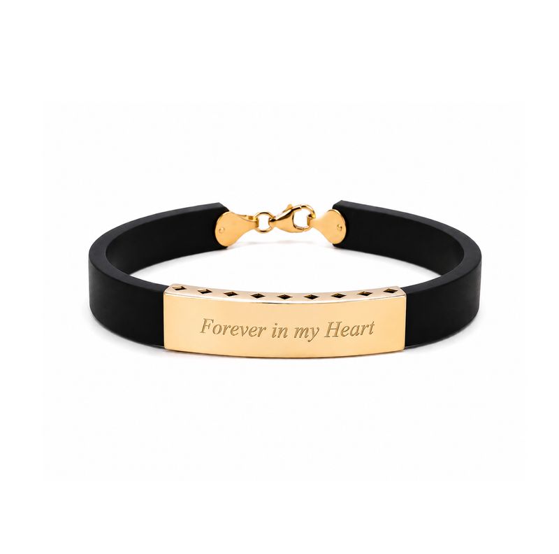 Personalized Initials Rubber Bracelet