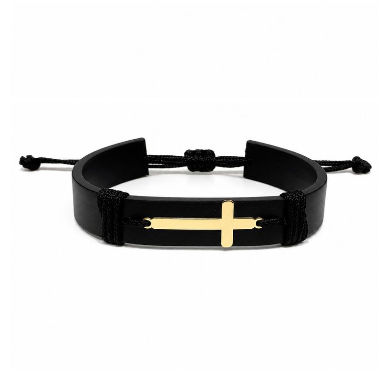 Cross Rubber Bracelet